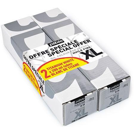 Pébéo Studio XL - Promo Pack - 2 tubes 200ml titaanwit