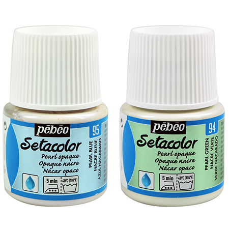 Pébéo Setacolor - heat set fabric paint - opaque pearlescent colours - 45ml bottle