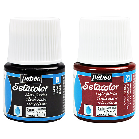 Pébéo Setacolor - heat set fabric paint - transparent colours - 45ml bottle