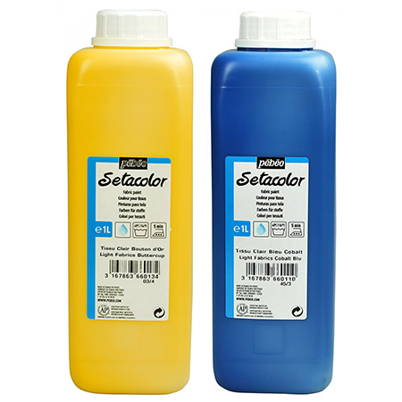 Pébéo Setacolor - heat set fabric paint - transparent colours - 1l bottle