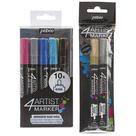 Pébéo 4Artist Marker - assorted markers - round tip (4mm)
