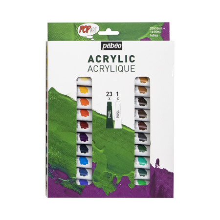 Pébéo Pop Art - acrylverf - assortiment van tubes 10ml + 15ml