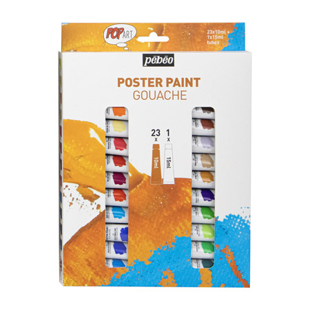 Pébéo Pop Art - gouache - assortiment de tubes 10ml + 15ml