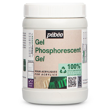 Pébéo Studio Green - fosforescerende gel - pot 225ml