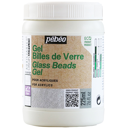 Pébéo Origin Acrylics - médium en gel à billes de verre - pot 225ml