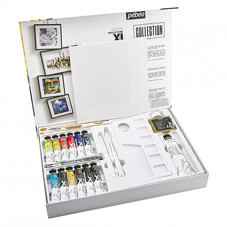 Pébéo Studio XL - collection box - 12x20ml tubes, 1x80ml tube, 1 marker, medium & accessories