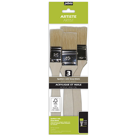 Pébéo Set de 3 spalters - soie beau blanc - 25-40-50mm