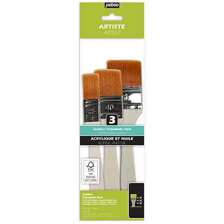 Pébéo Set van 3 spalters - polyamide goud - 25-40-50mm