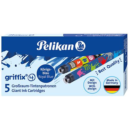 Pelikan 4001 GTP/5 Griffix - box of 5 ink cartridges - blue