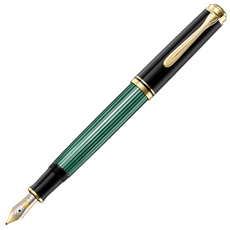 Pelikan Souverän M400 - fountain pen - extra-fine nib - black/green