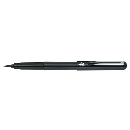 Pentel Pocket Brush - penseelstift met gepigmenteerde inkt - herbulbaar - zwart