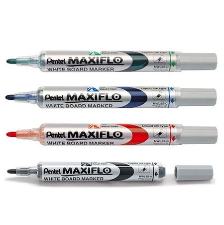 Pentel Maxiflo Whiteboard - marqueur effaçable - pointe ronde (4mm)