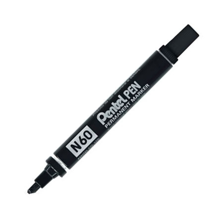 Pentel Pen N60 - permanente marker - chisel tip (3,9/5,5mm) - black