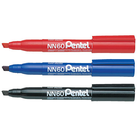 Pentel Pen NN60 - watervaste marker - schuine punt (3,9/5,8mm) Schleiper - Complete online catalogus
