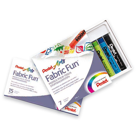 Pentel Fabric Fun - card box - assorted fabric crayons