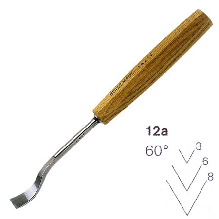 Pfeil Spoon Bent V-Parting Tool - 60° - n.12A