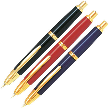 Pilot Capless Doré - stylo plume rétractable - attributs plaqués or jaune