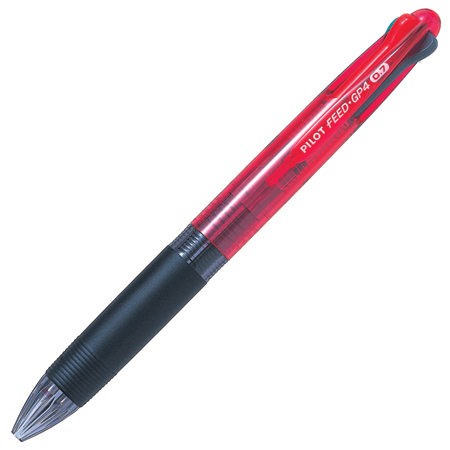 Pilot Begreen Feed GP4 - stylo-bille rétractable à 4 couleurs - rechargeable - pointe large (1mm)