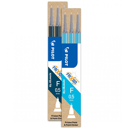 Pilot FriXion BLS-FRP5 - set of 3 rollerball refills - fine needle point (0,5mm)