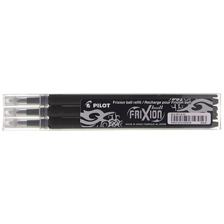 6 Recharges FRIXION BALL Pilot BLS-FR7 0.7mm - 3 Bleu, 1 Noir, 1 Rouge, 1 Vert - Effaçable