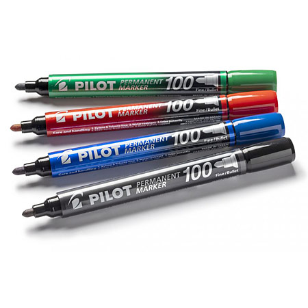 Pilot Permanent Marker 100 - marqueur permanent - pointe ogive (4.5mm)