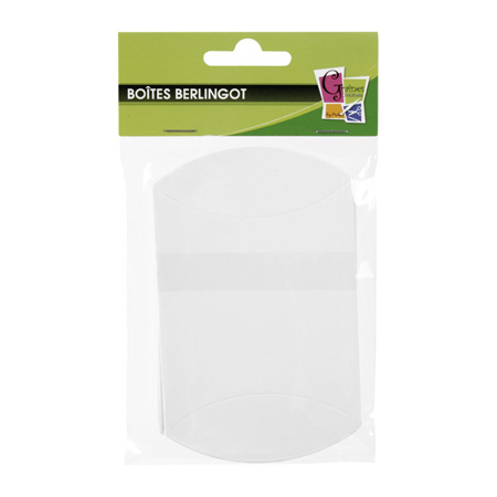 Graine Créative Paquet de 6 boîtes berlingot en carton à monter & à décorer - 7,7x12,3cm