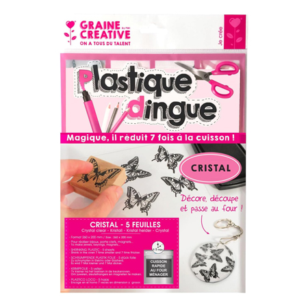 rnational Plastique Dingue - shrink plastic - crystal - pack of 5 sheets 20x26cm