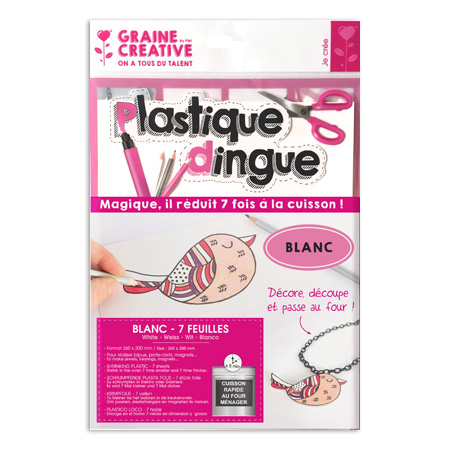 Graine Créative Plastique Dingue - shrink plastic - white