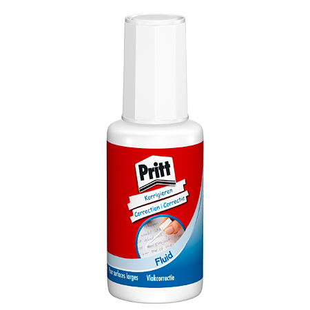 Pritt Correct-It Fluid - correction fluid with brush applicator - 20ml bottle