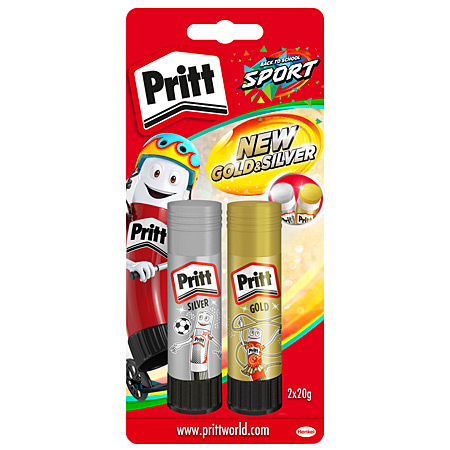 Pritt Special Edition Back to School Sport - pack of 2 solvent free glue sticks - 2x20g