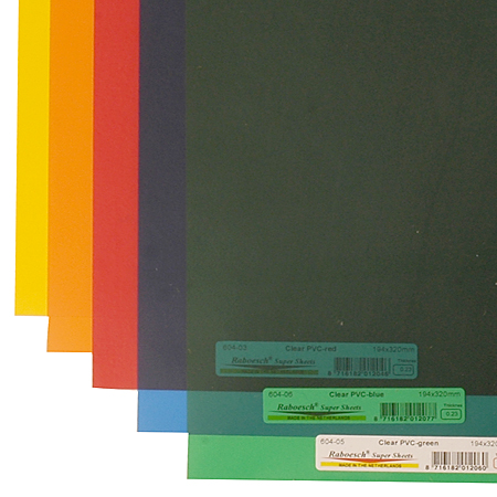 Raboesch Transparant PVC gekleurd - vel 19,4x32cm - dikte 0,23mm