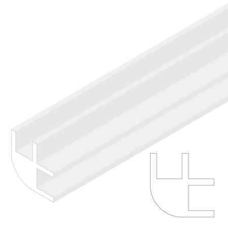 Raboesch styrene profile - L-connector - 1m - white