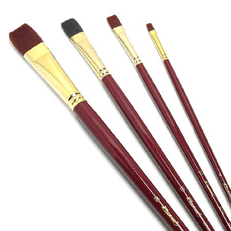 Raphael Sepia Acryl - brush series 8740 - sepia synthetic - flat - long handle