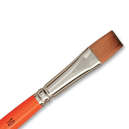 Raphael Kaërell S Acryl - brush series 879 - synthetic orange - flat - long handle