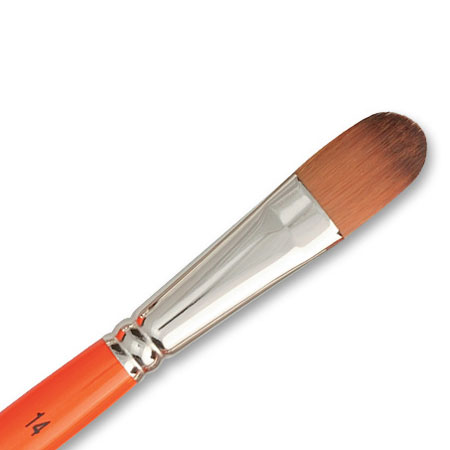 Raphael Kaërell S Acryl - pinceau série 8792 - synthétique orange - forme usé-bombé - manche long