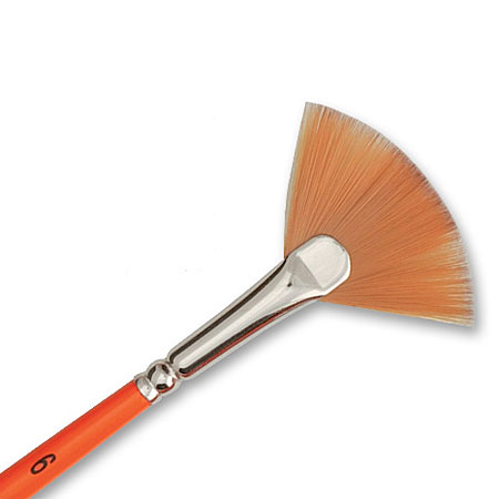 Raphael Kaërell S Acryl - brush series 8795 - synthetic orange - fan - long handle