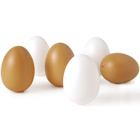 Rayher Zakje met 6 plastic eieren - 6cm