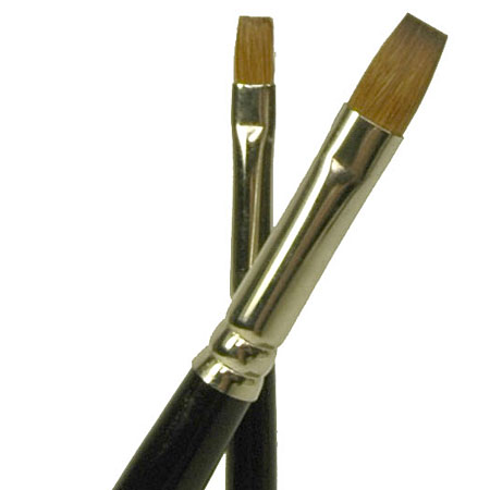 Rekab Brush series 316 - red sable - flat - short handle