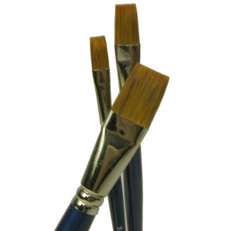 Rekab Brush series 323E - mix sable, poney, synthetic - flat - short handle