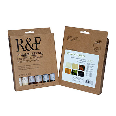 R&F Pigment Stick - 6 Color Set - 6 assorted oil sticks (38ml)