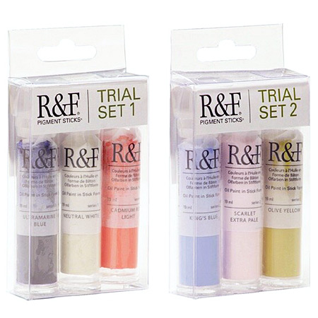 R&F Pigment Stick Trial Set - assortiment de 3 bâtons d'huile (19ml)