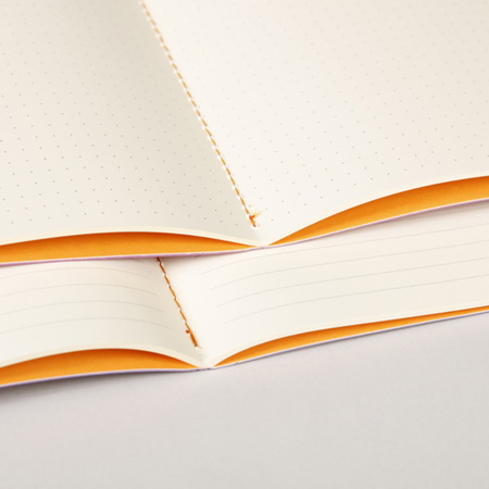 Rhodia Rhodiarama - geniet notitieboekje - 64 bladzijden 90gr/m² - 21x14,8cm (A5) - soepel kunstleer omslag - gelinieerd