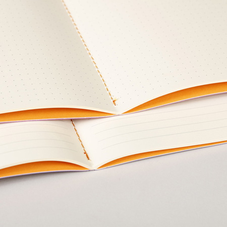 Rhodia Rhodiarama - geniet notitieboekje - 64 bladzijden 90gr/m² - 21x14,8cm (A5) - soepel kunstleer omslag - dot grid