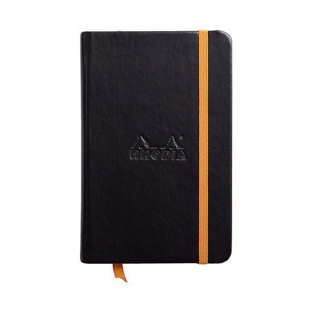 Rhodia Rhodiarama - carnet de note - couverture rigide en simili cuir - 192 pages 90g/m² - 9x14cm - fermeture élastique - ligné