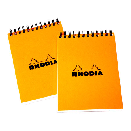 Rhodia Orange Pads - spiral-bound - 80 removable micriperforated sheets