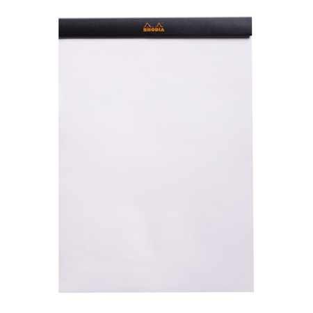 Rhodia Bloc Noir - agrafé en tête - 80 feuillets microperforés détachables - 80g/m² - uni