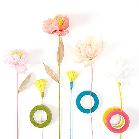 Rico Design Paper Poetry Flowers - bande de papier crépon - rouleau 12mmx27,5m