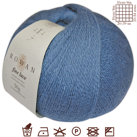 Rowan Fine Lace - yarn, 80% baby suri alpaca, 20% fine merino wool - ball 50g - 400m