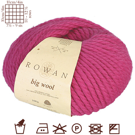 Rowan Big Wool - draad, 100% merino wol - kluwen 100gr - 80m