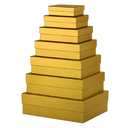 Rössler Boxline - cardboard box - metallic gold